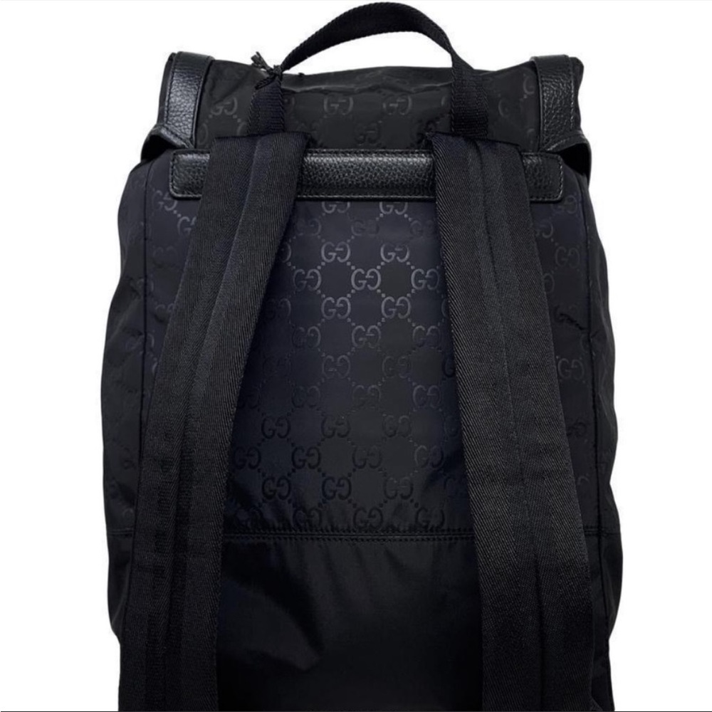 Black GG Nylon Backpack - Picture 4 of 5